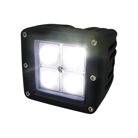 Spec-D Tuning 3" 4 LED WORK LIGHT SQUARE- SPOT BEAM PATTERN, PK  2 LF-3204SSQ